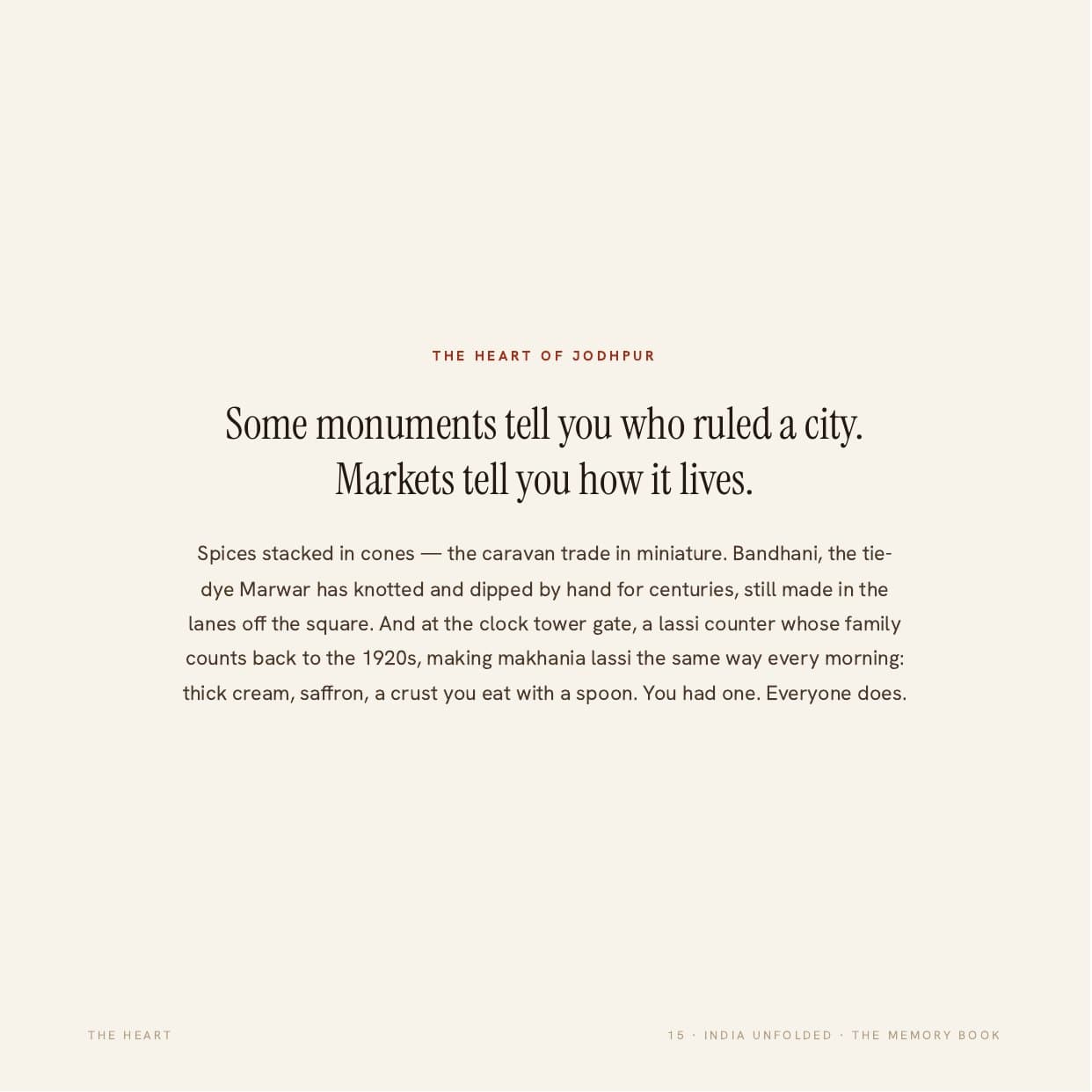 Page 15 of the sample My Jodhpur book — The heart of Jodhpur