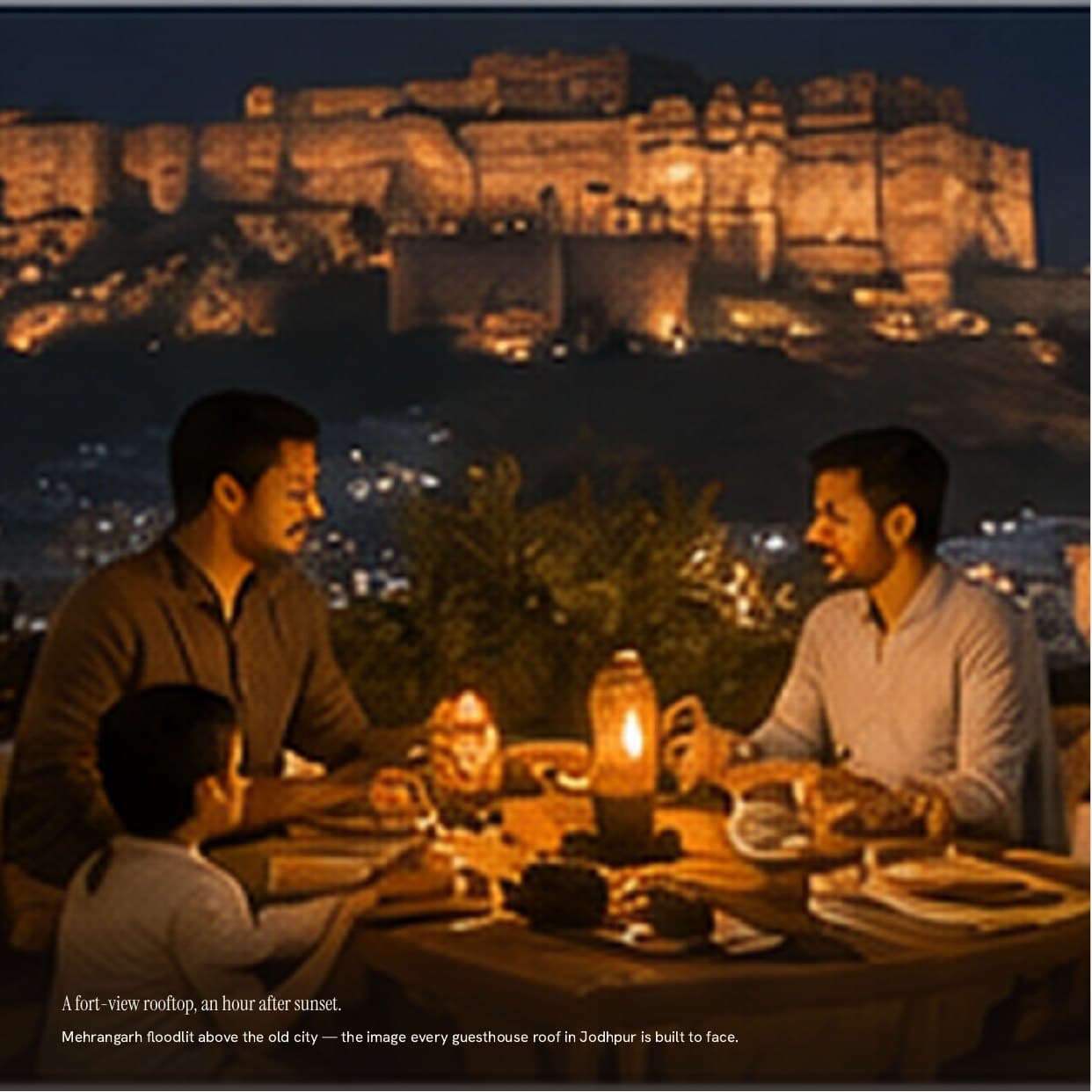 Page 22 of the sample My Jodhpur book — The last evening