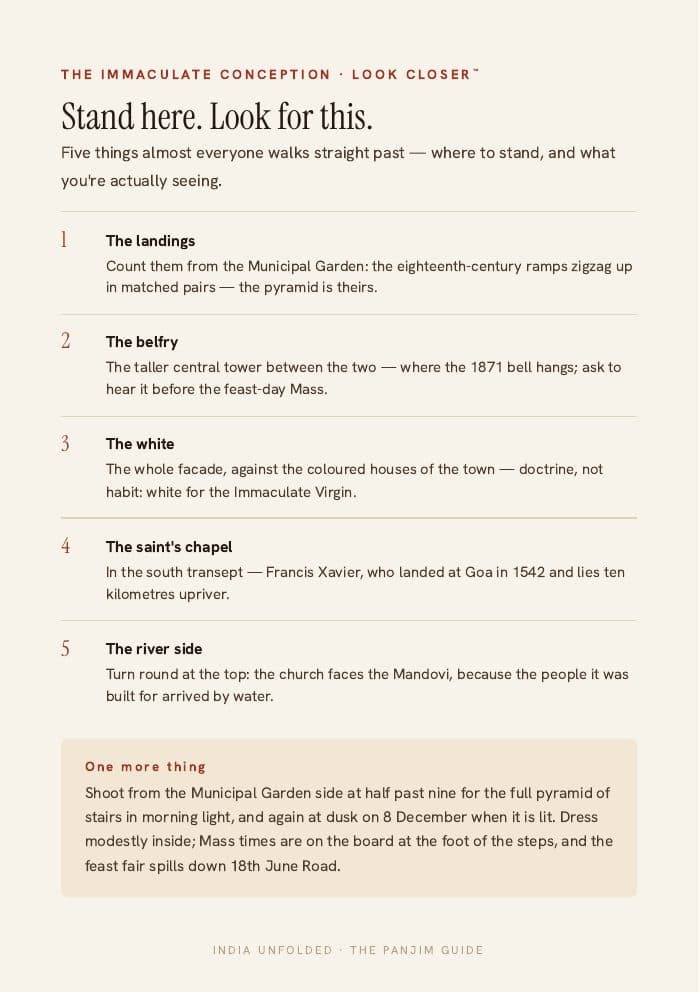 Look Closer™ — stand here, look for this — a page from The Panjim Guide
