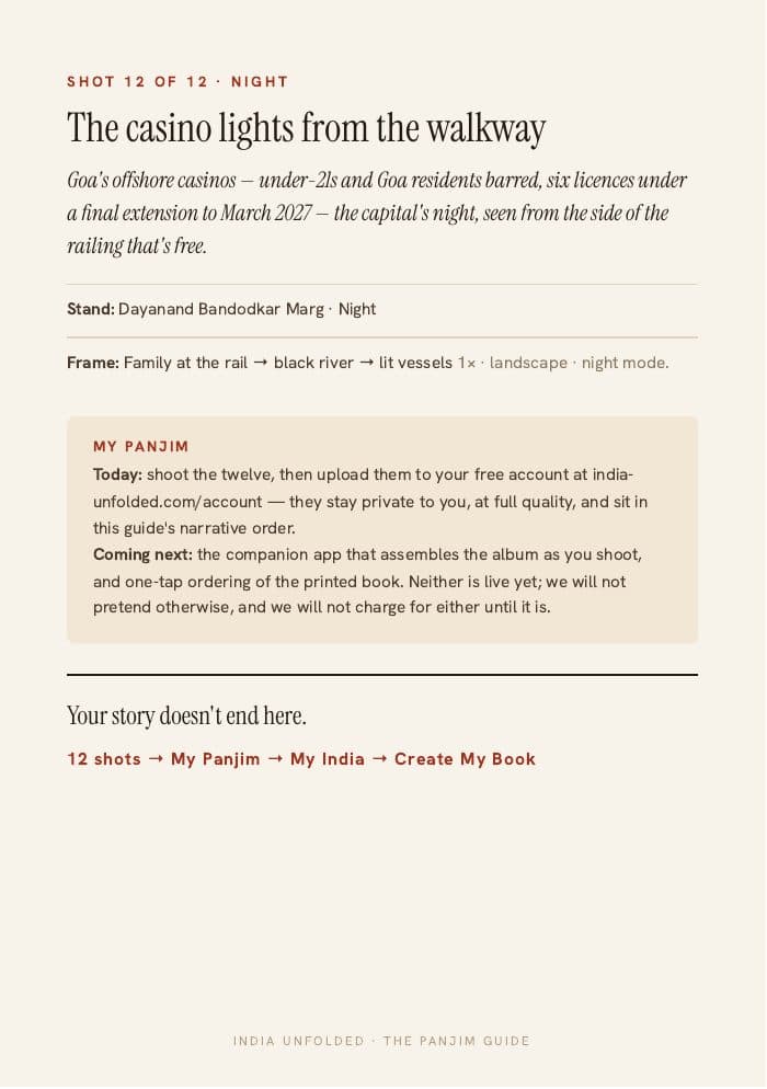 Shot 12 of 12 — the closing memory — a page from The Panjim Guide