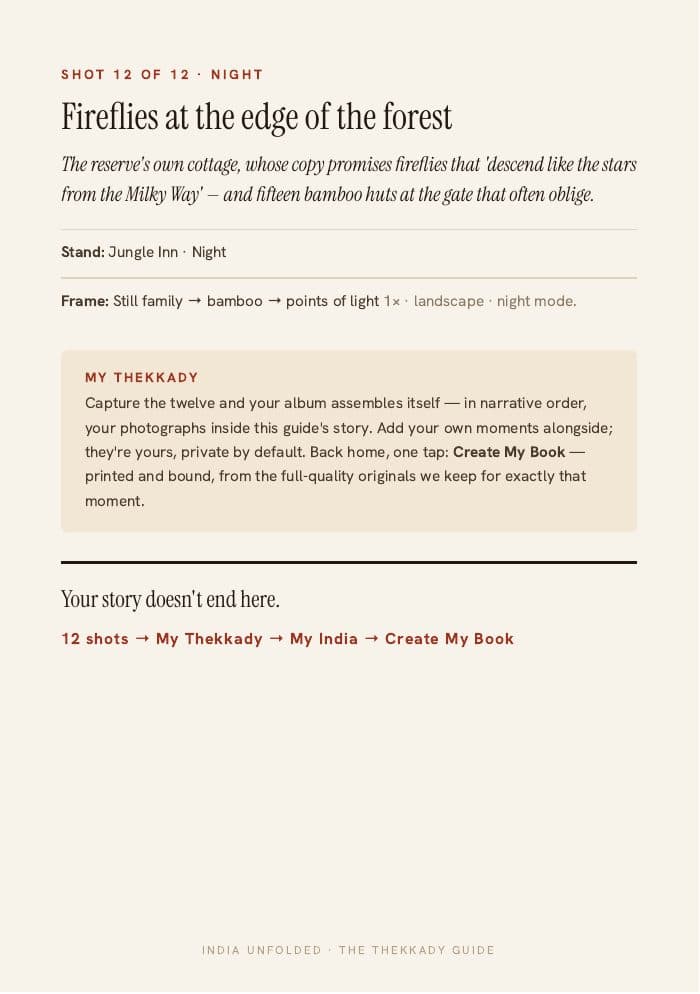 Shot 12 of 12 — the closing memory — a page from The Thekkady Guide
